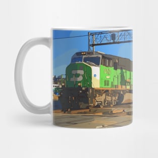 Burlington Northern Train Locomotive Mug